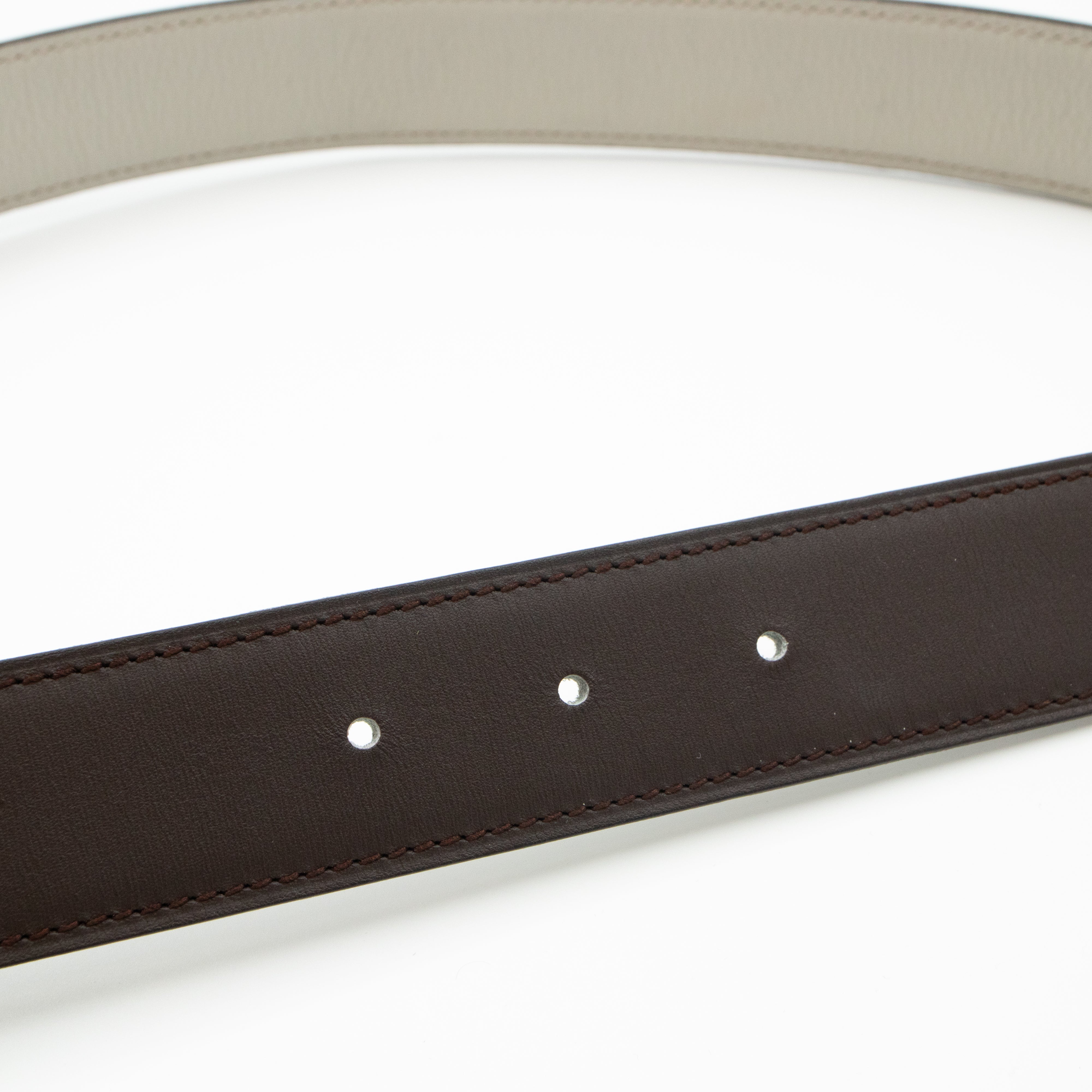 H Buckle & Reversible Leather Belt 90