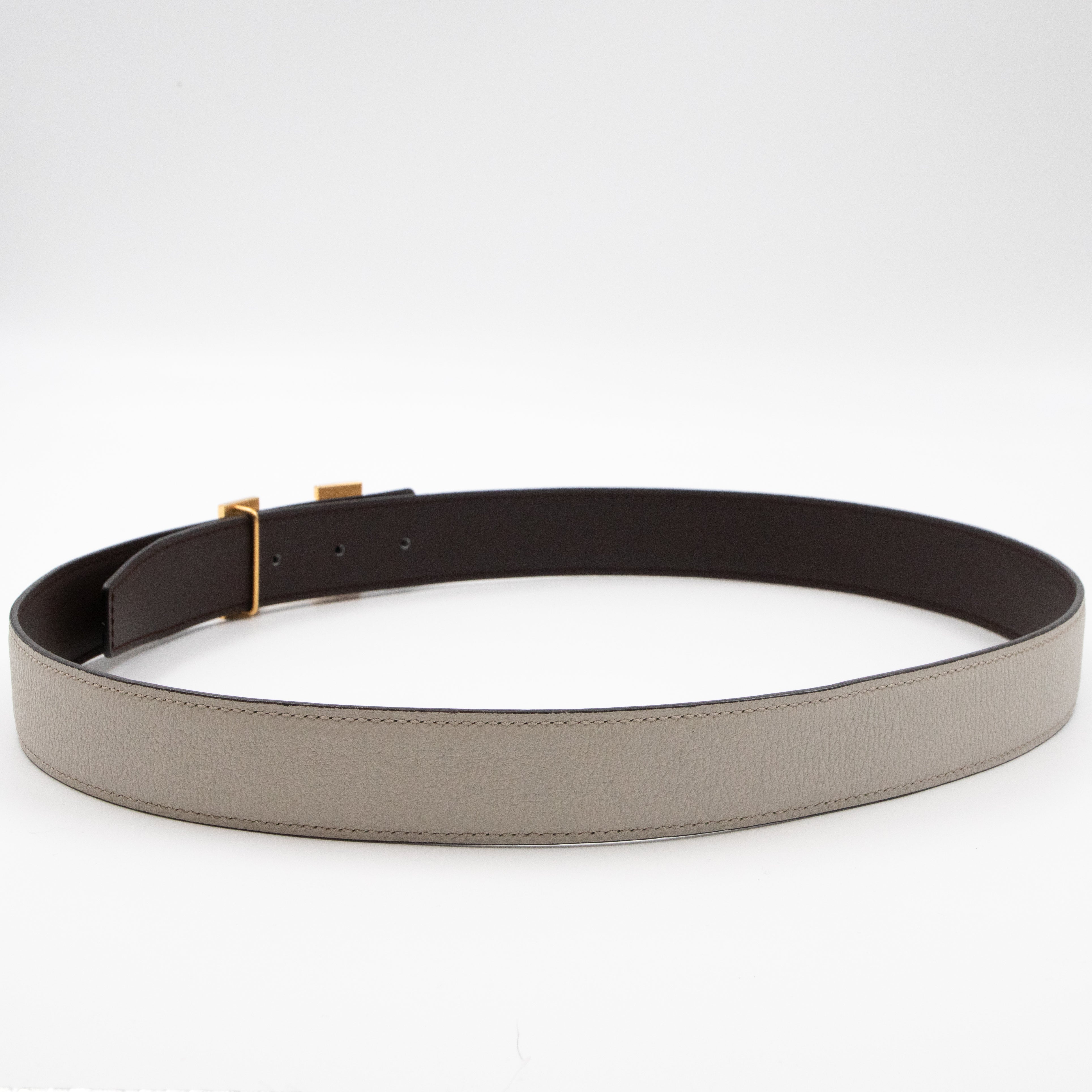 H Buckle & Reversible Leather Belt 90