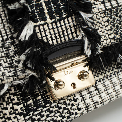 Miss Dior Flap Bag Black White Tweed