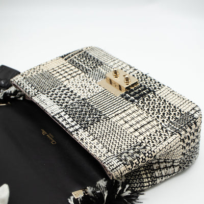 Miss Dior Flap Bag Black White Tweed