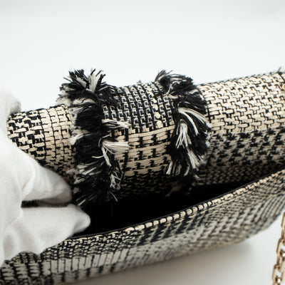 Miss Dior Flap Bag Black White Tweed