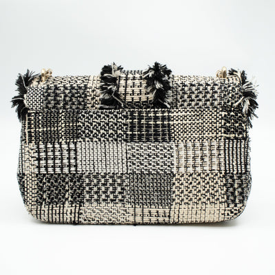 Miss Dior Flap Bag Black White Tweed