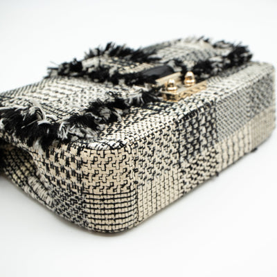 Miss Dior Flap Bag Black White Tweed