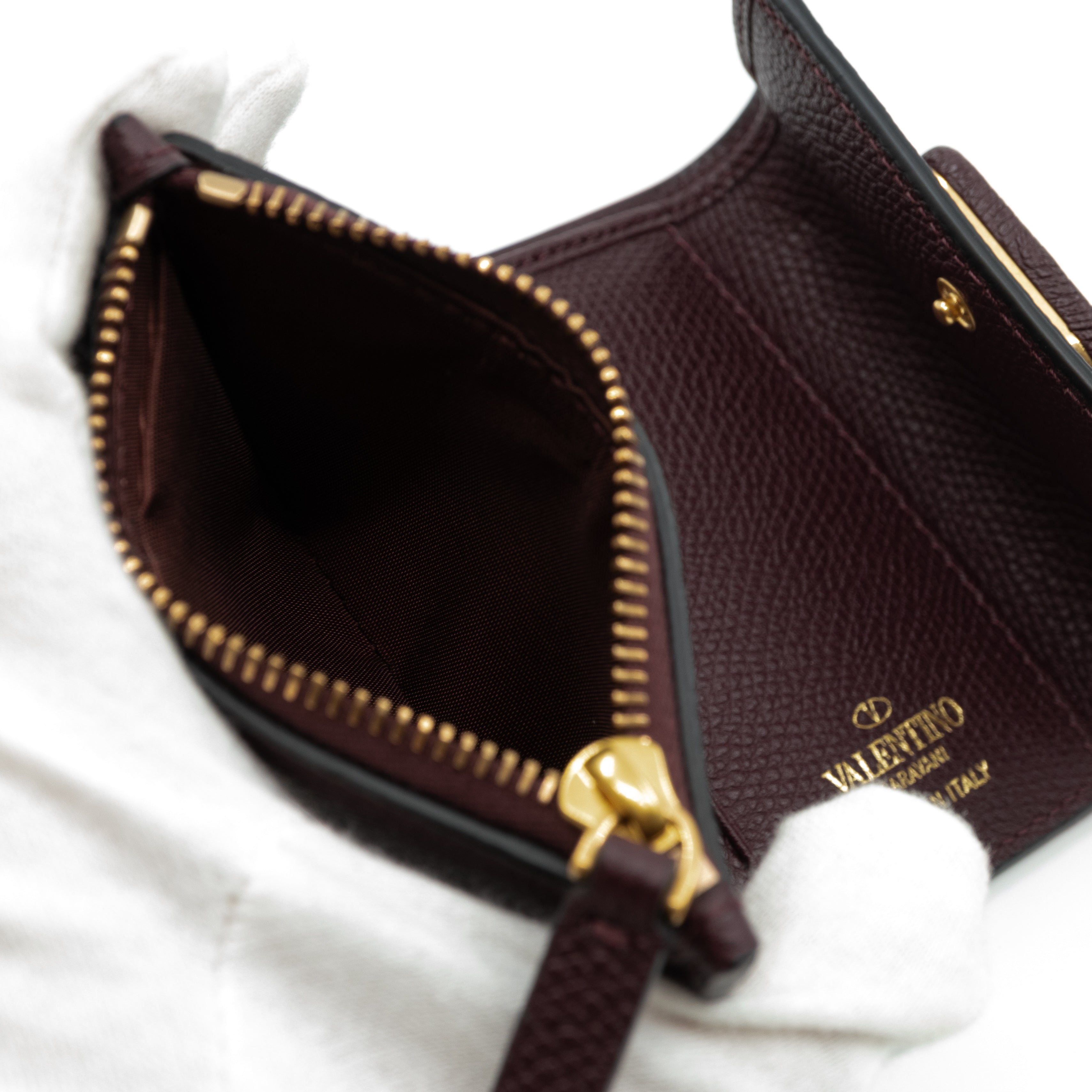 Small VSLING Wallet Burgundy Leather