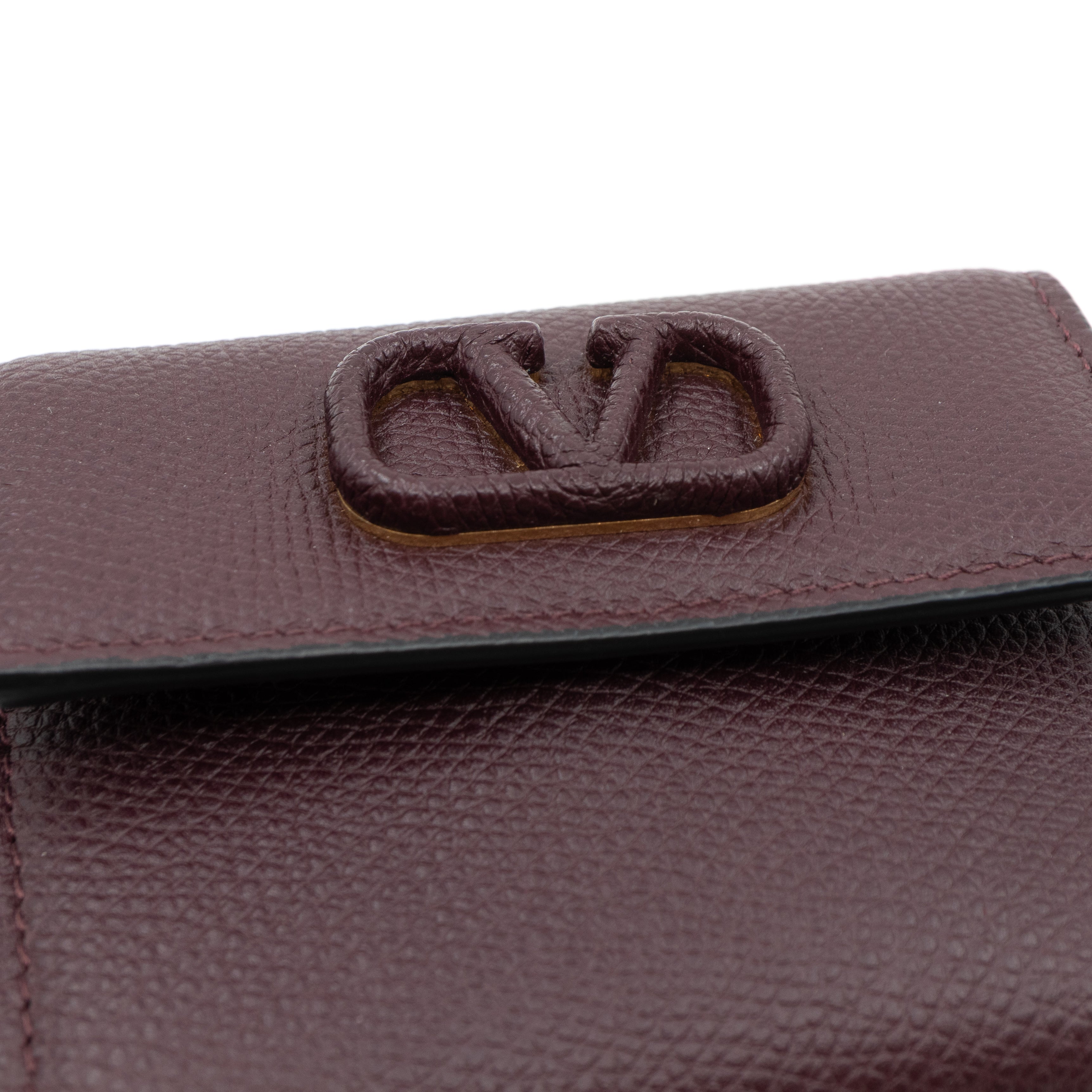 Small VSLING Wallet Burgundy Leather