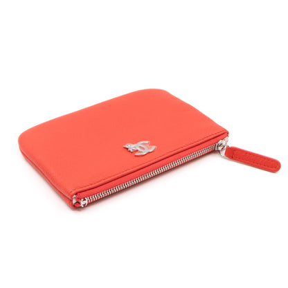 Classic Mini Pouch Lucky Ski Coral Leather