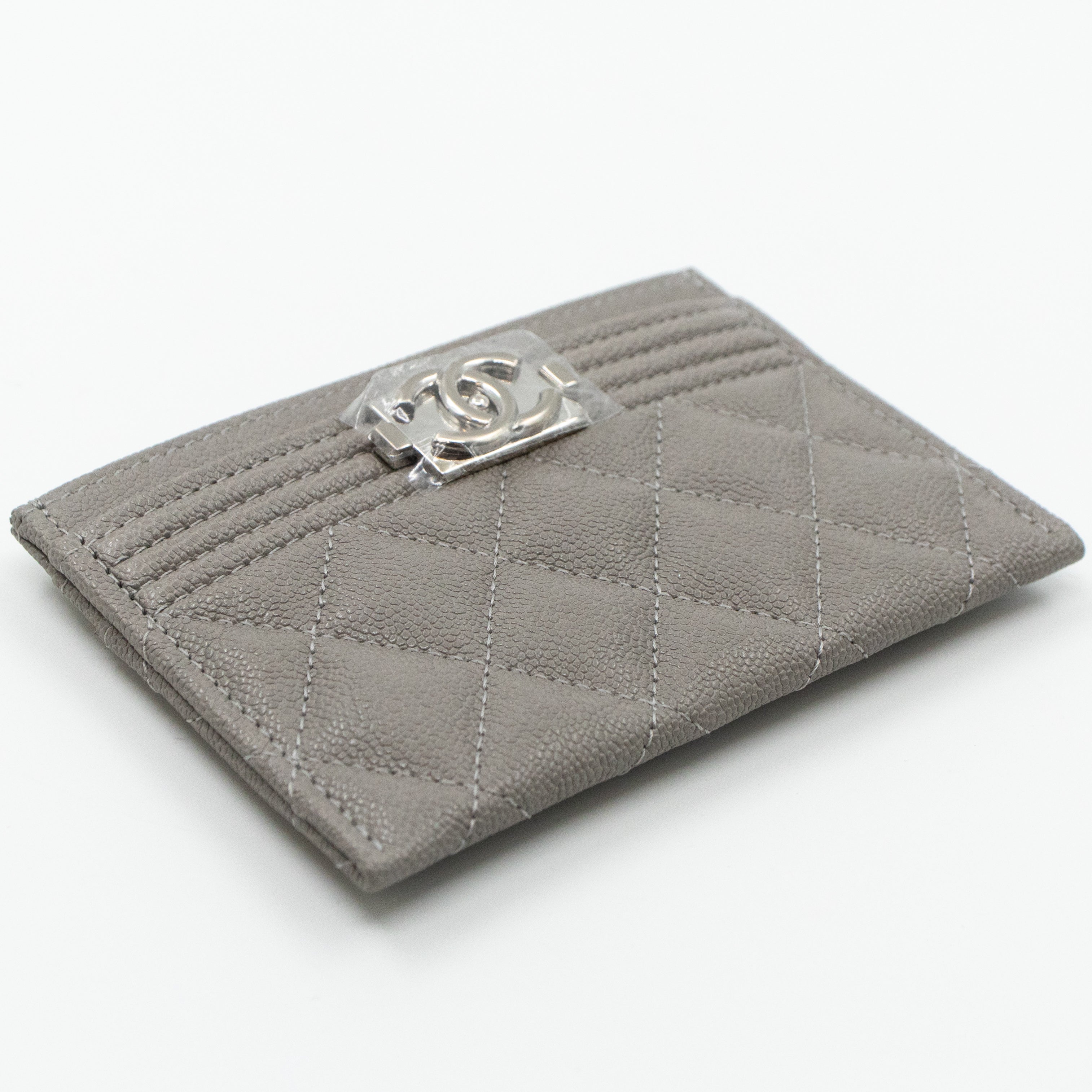 Boy Classic Card Holder Grey Caviar