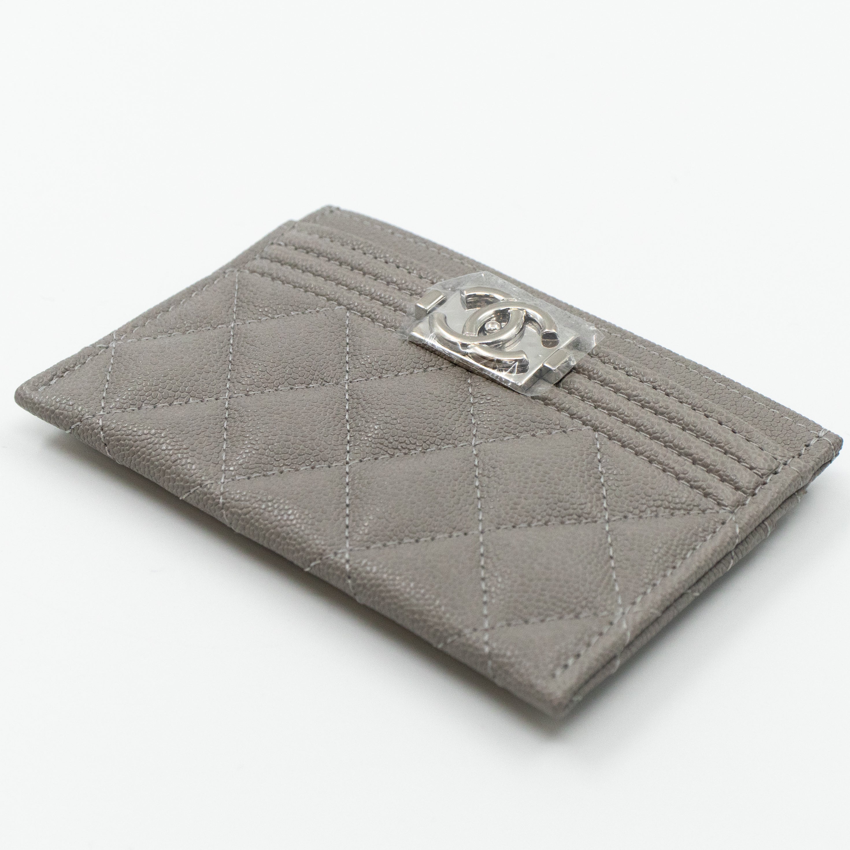 Boy Classic Card Holder Grey Caviar