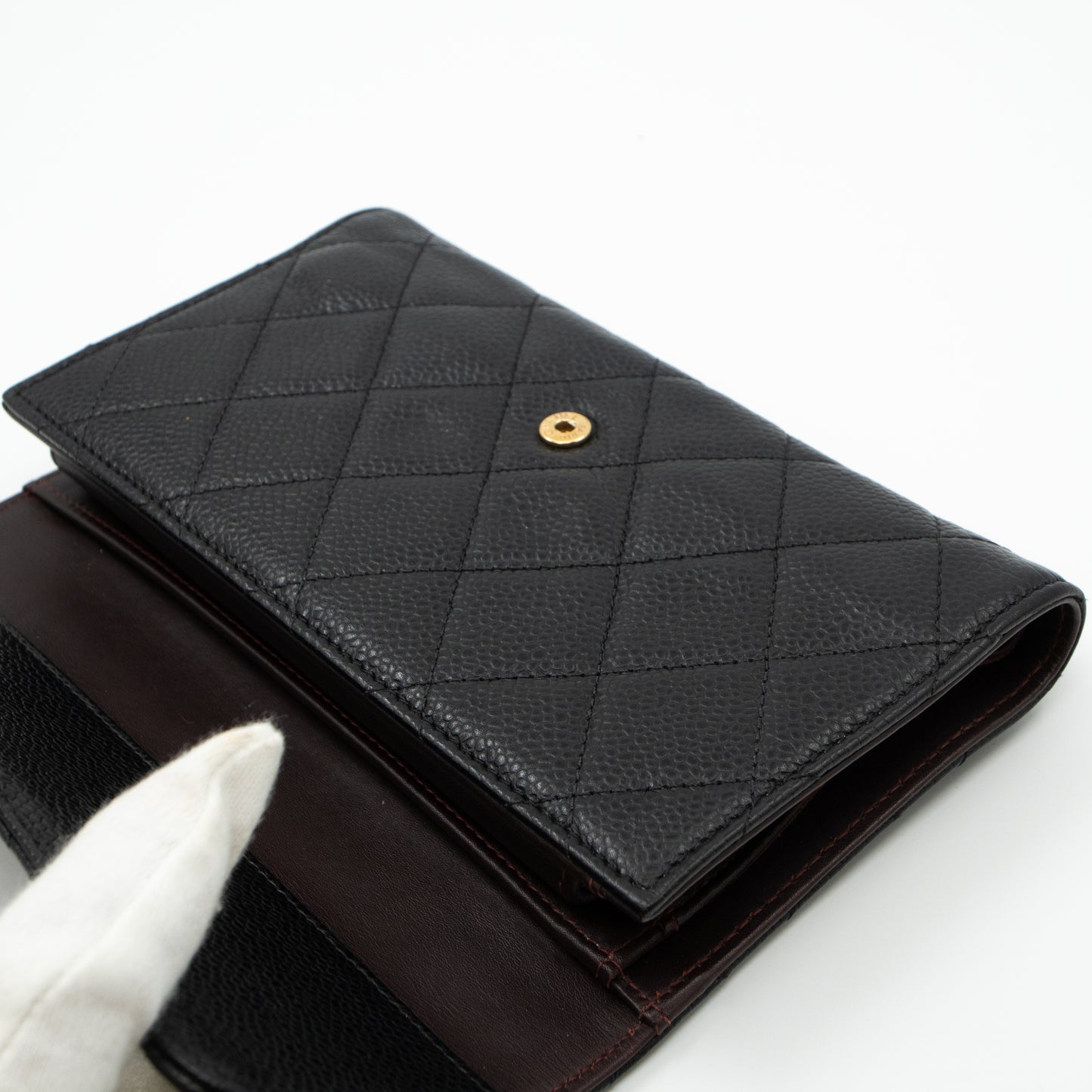 Classic Flap Wallet Black Caviar