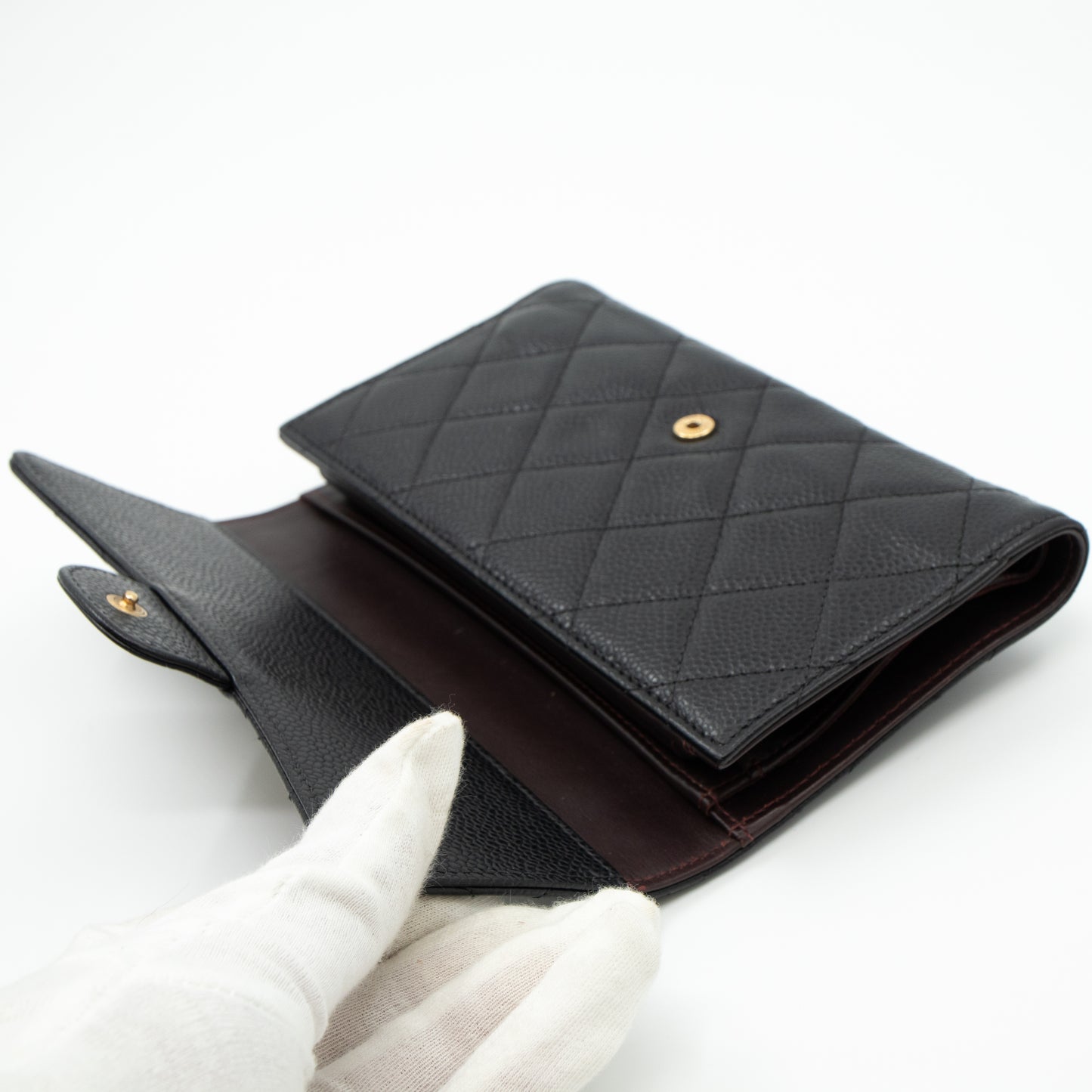 Classic Flap Wallet Black Caviar