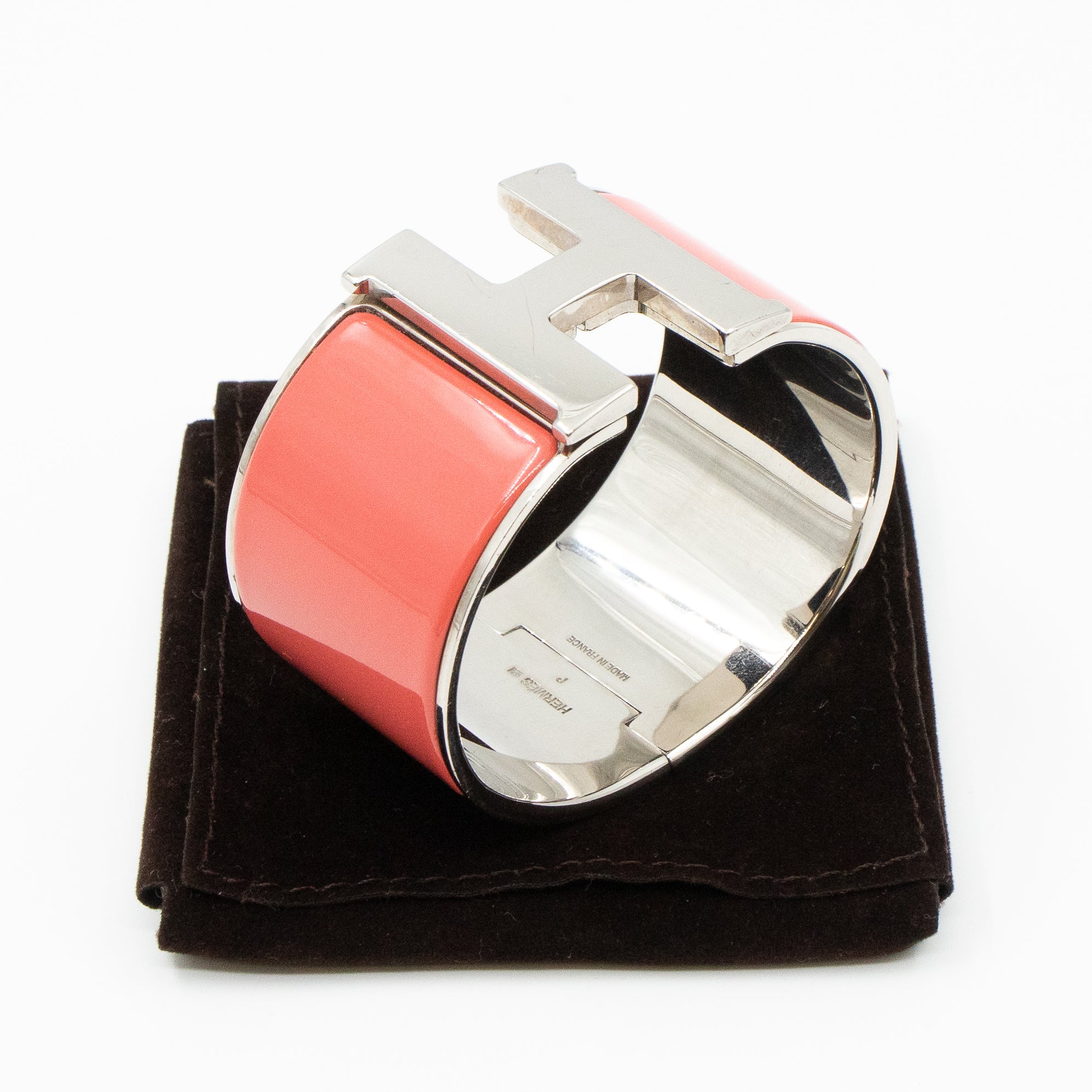 Clic Clac H Bracelet Wide Pink Silver