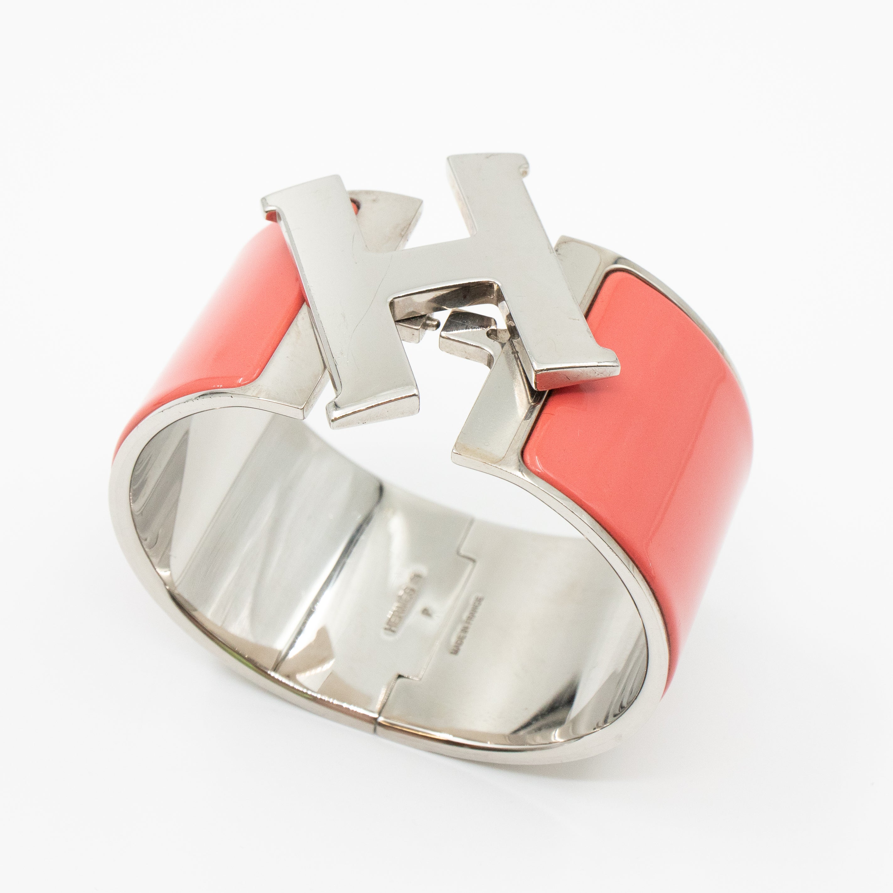 Clic Clac H Bracelet Wide Pink Silver