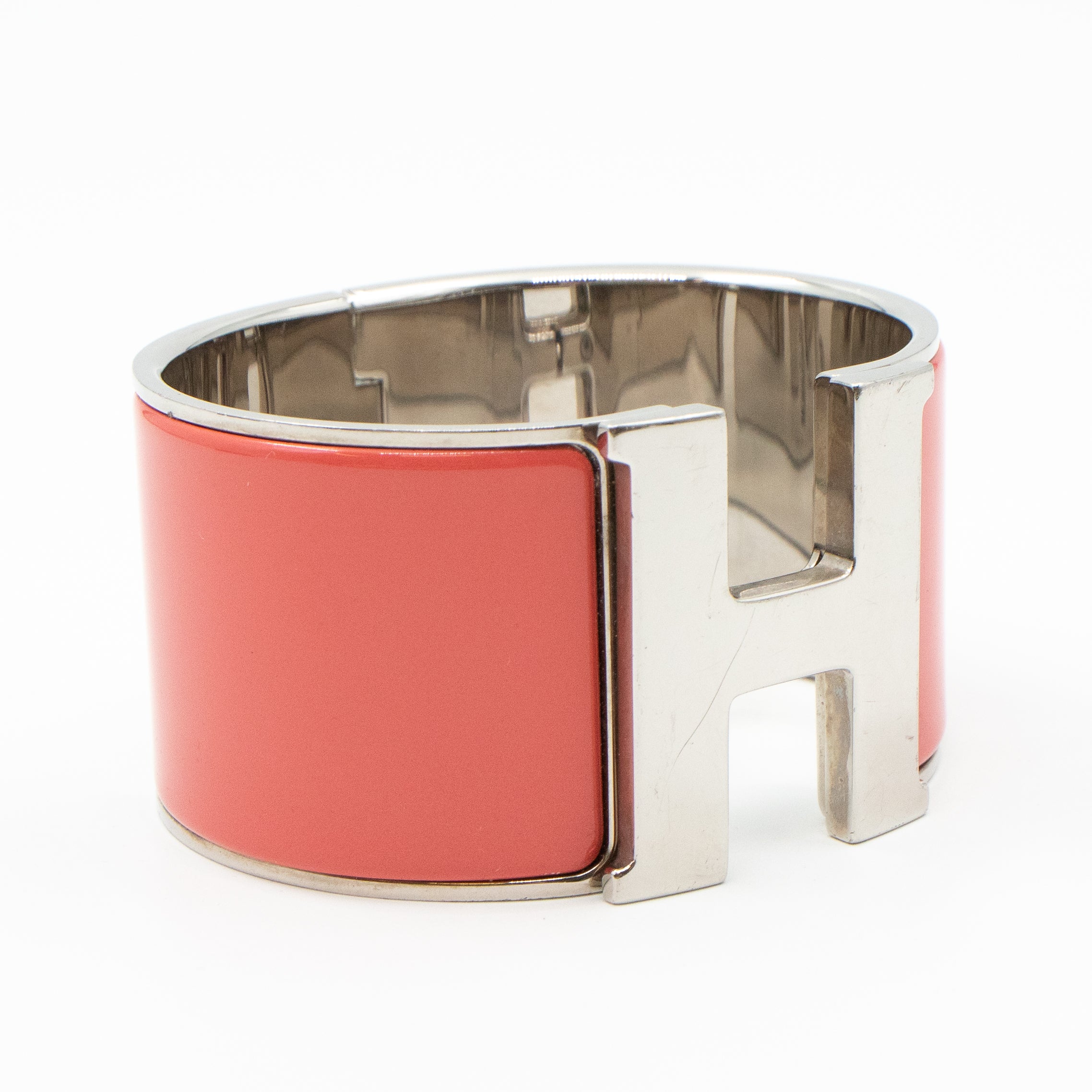 Clic Clac H Bracelet Wide Pink Silver