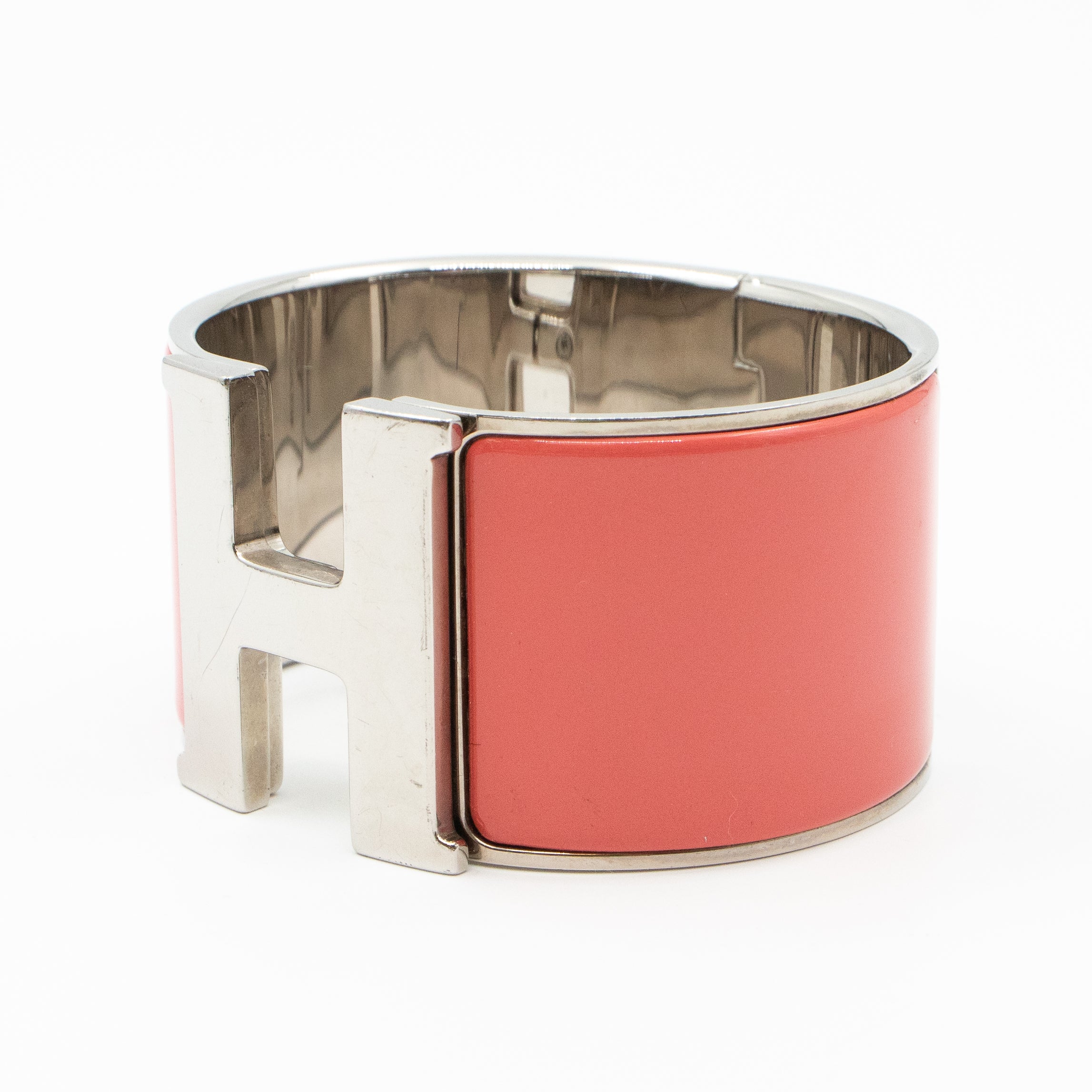Clic Clac H Bracelet Wide Pink Silver