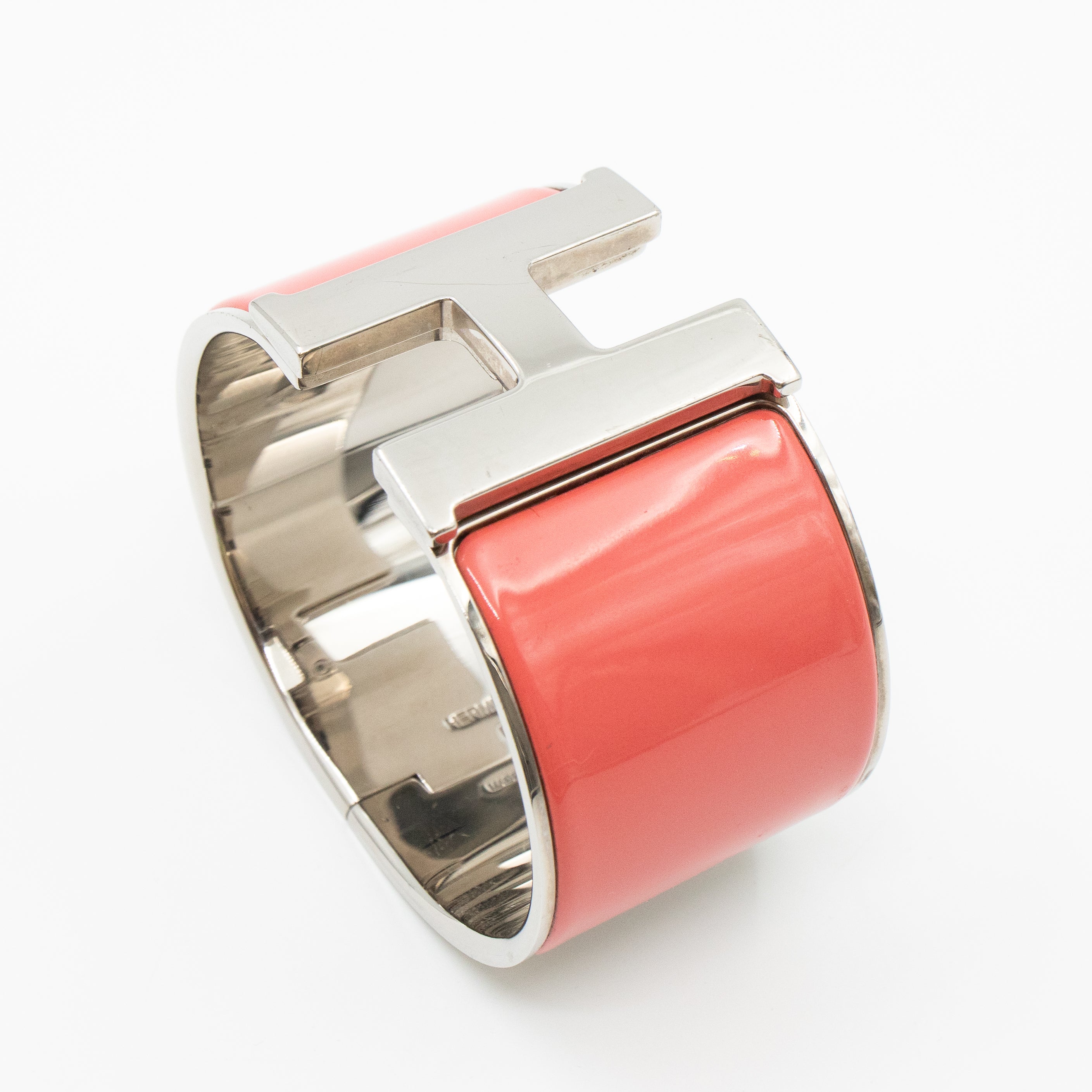 Clic Clac H Bracelet Wide Pink Silver
