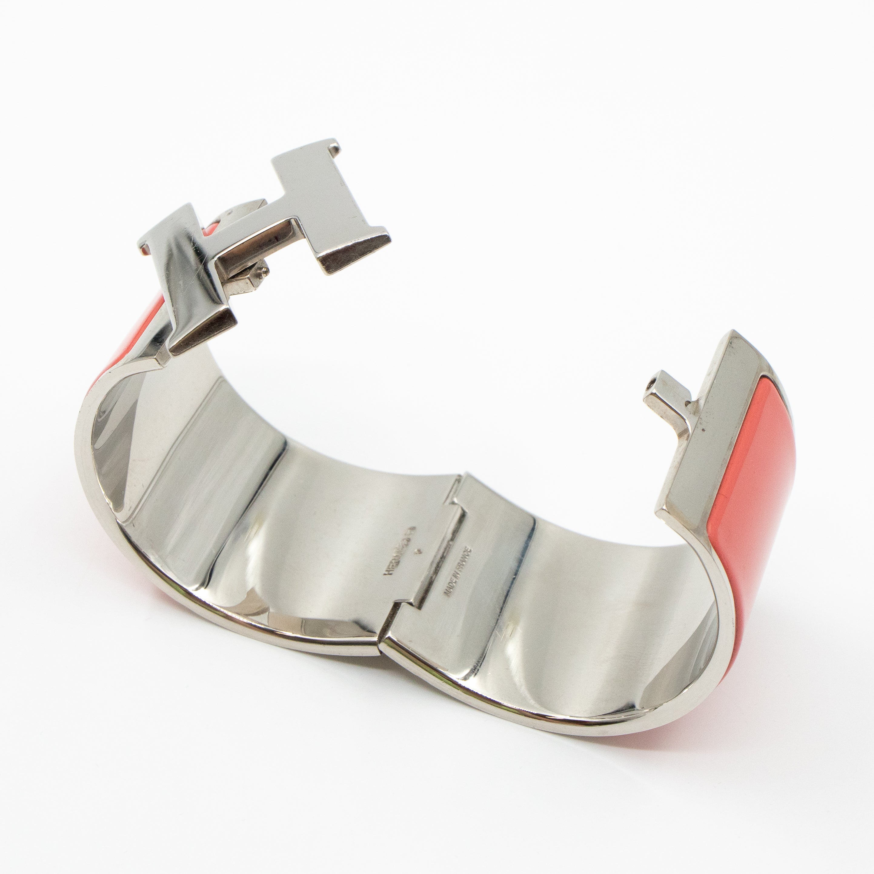 Clic Clac H Bracelet Wide Pink Silver