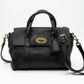 Small Bayswater Satchel Black Leather