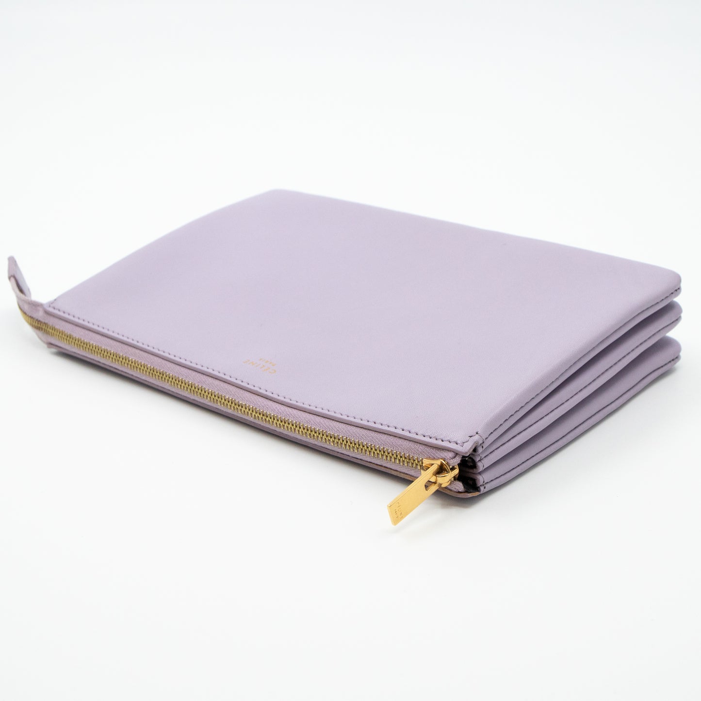 Trio Cosmetic Pouch Lavender Leather