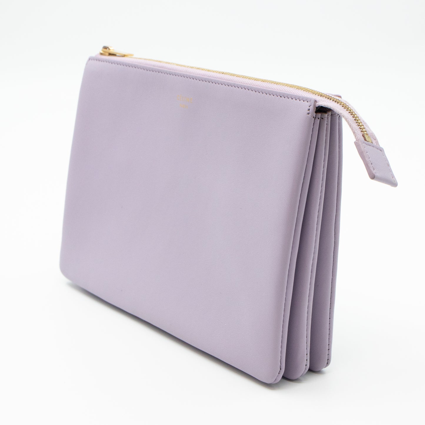 Trio Cosmetic Pouch Lavender Leather