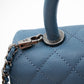 Coco Top Handle Bag Small Blue Caviar