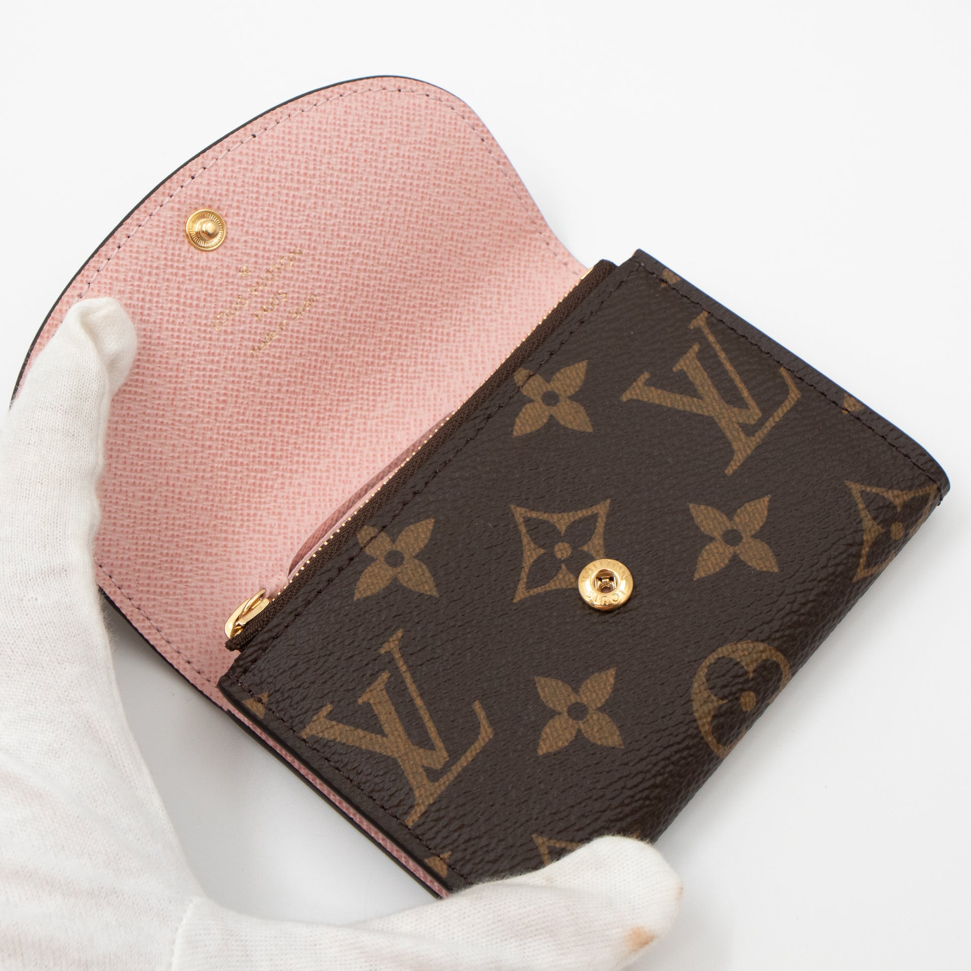 🔥NEW LOUIS VUITTON Rosalie Coin Purse Wallet Monogram Light Pink GIFT HOT  RARE