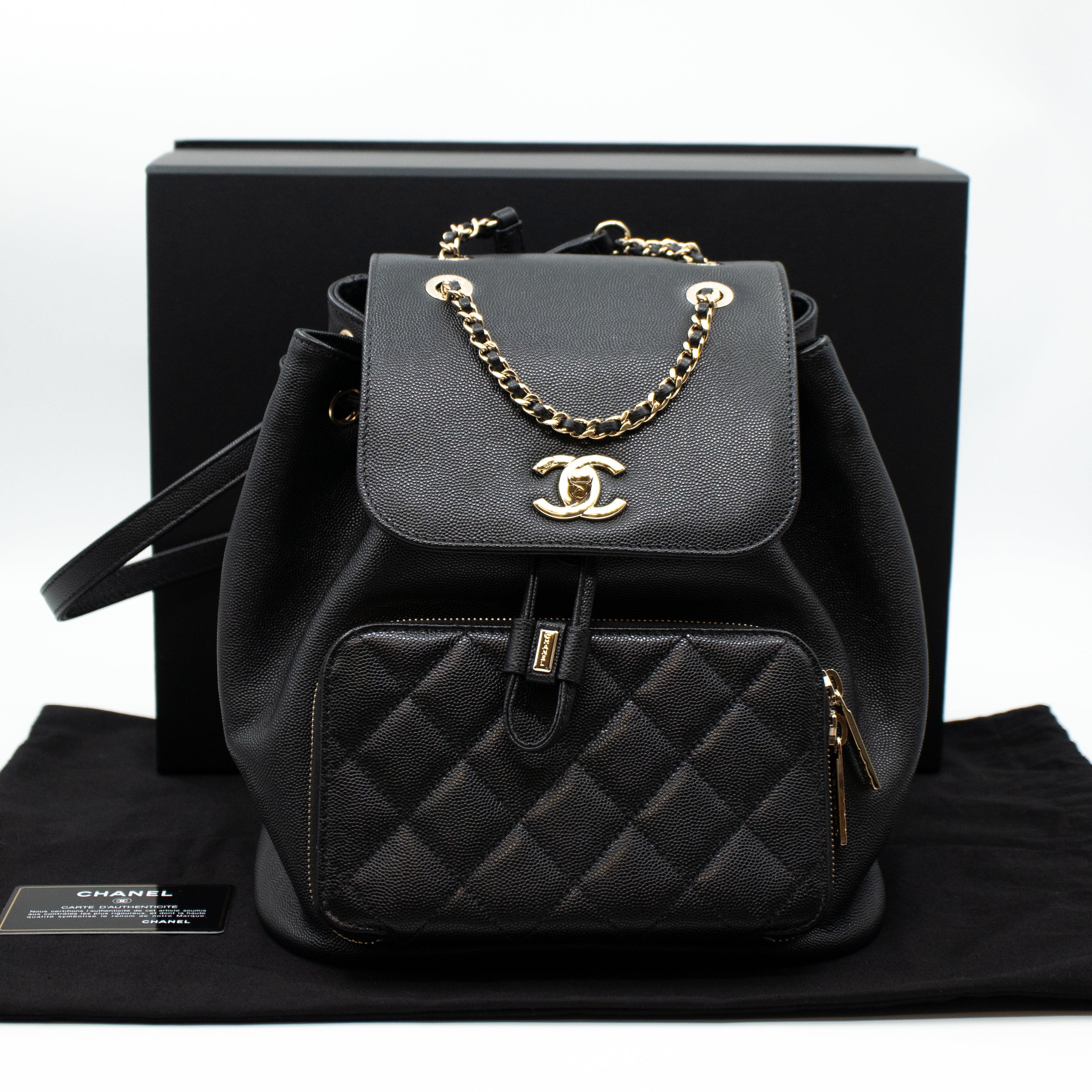 Chanel – Chanel Business Affinity Backpack Small Black Caviar – Queen  Station