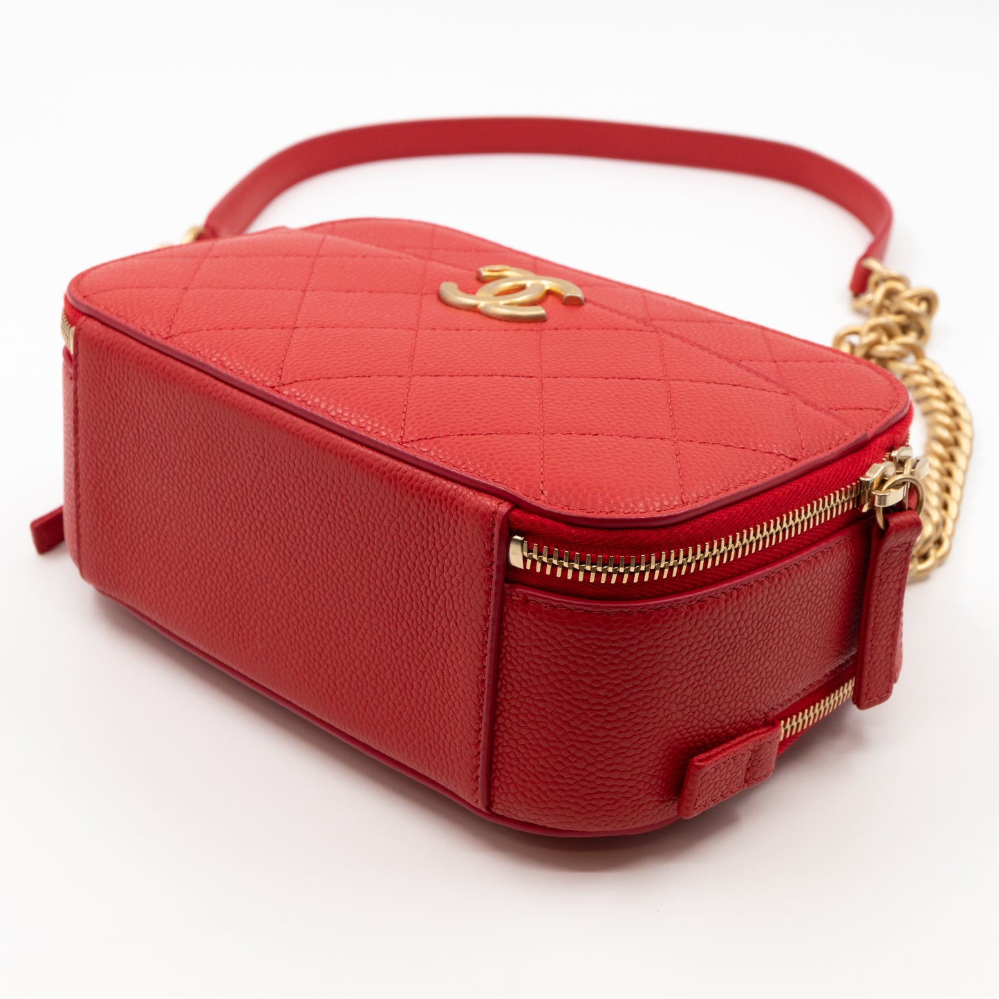 CC Top Handle Camera Bag Small Red Caviar