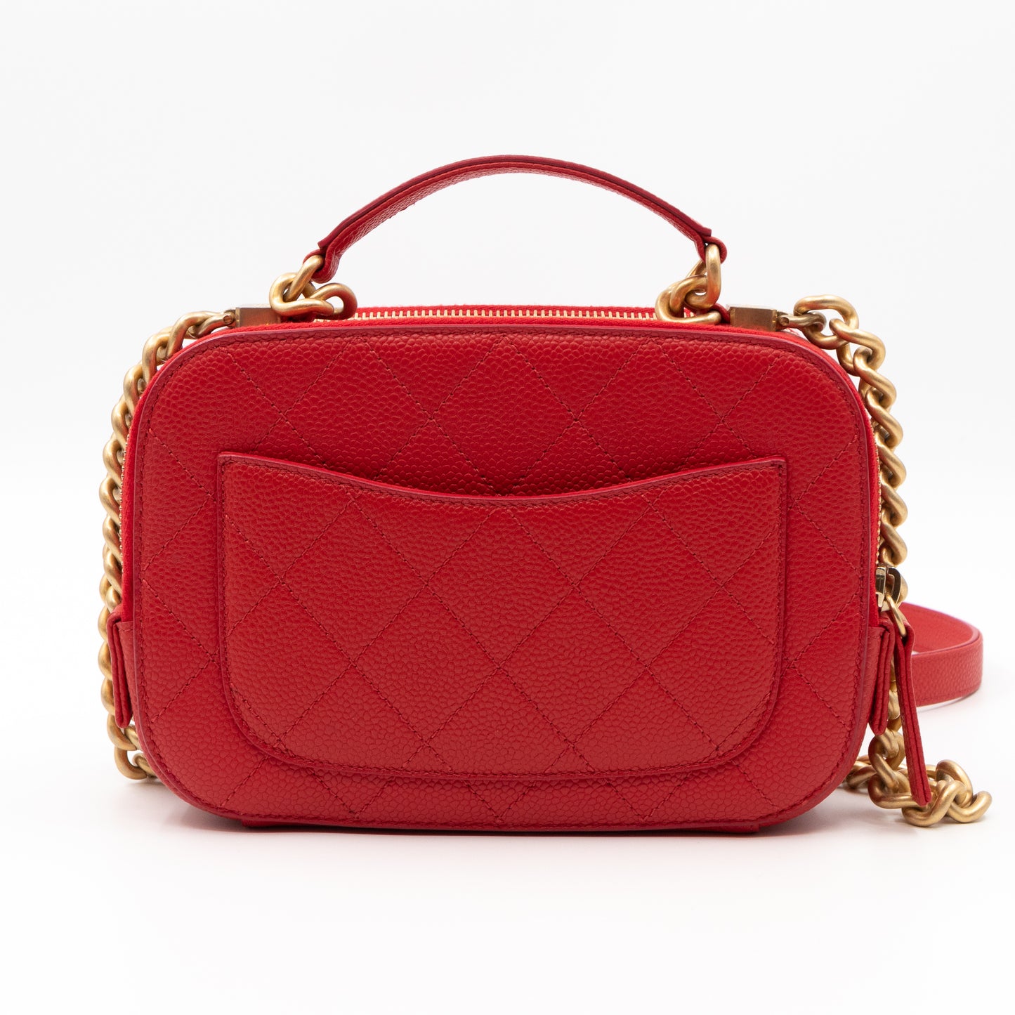 CC Top Handle Camera Bag Small Red Caviar