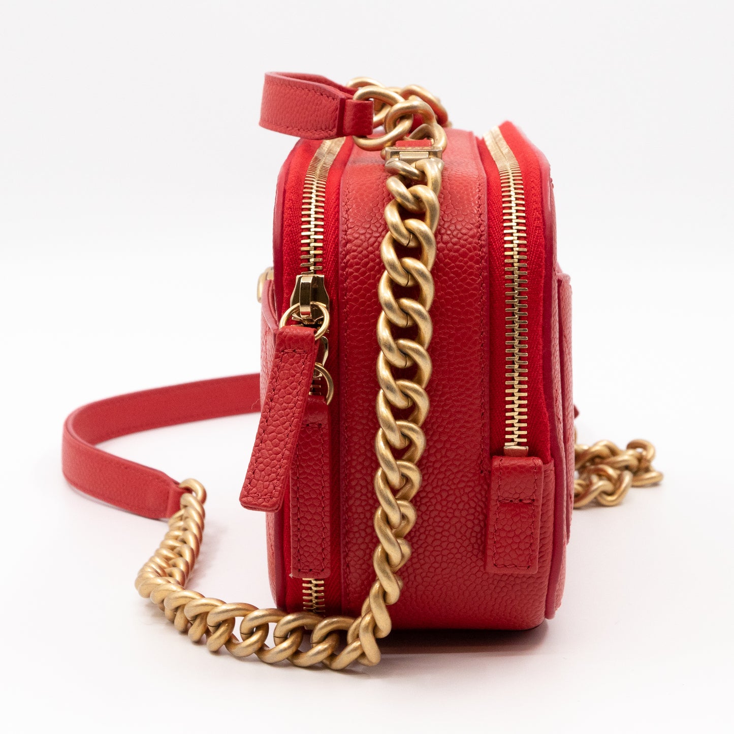 CC Top Handle Camera Bag Small Red Caviar