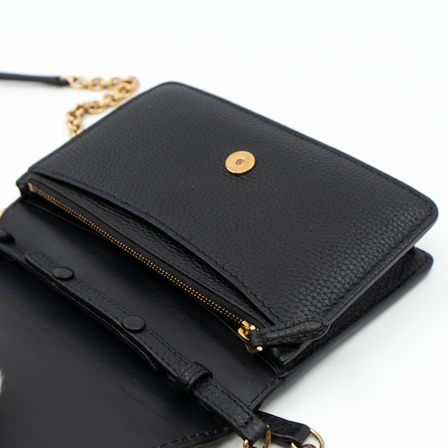 Wallet on Chain Black Leather