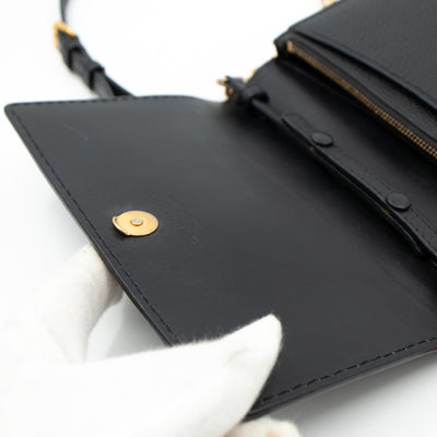 Wallet on Chain Black Leather