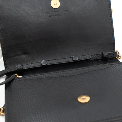 Wallet on Chain Black Leather