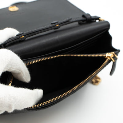 Wallet on Chain Black Leather