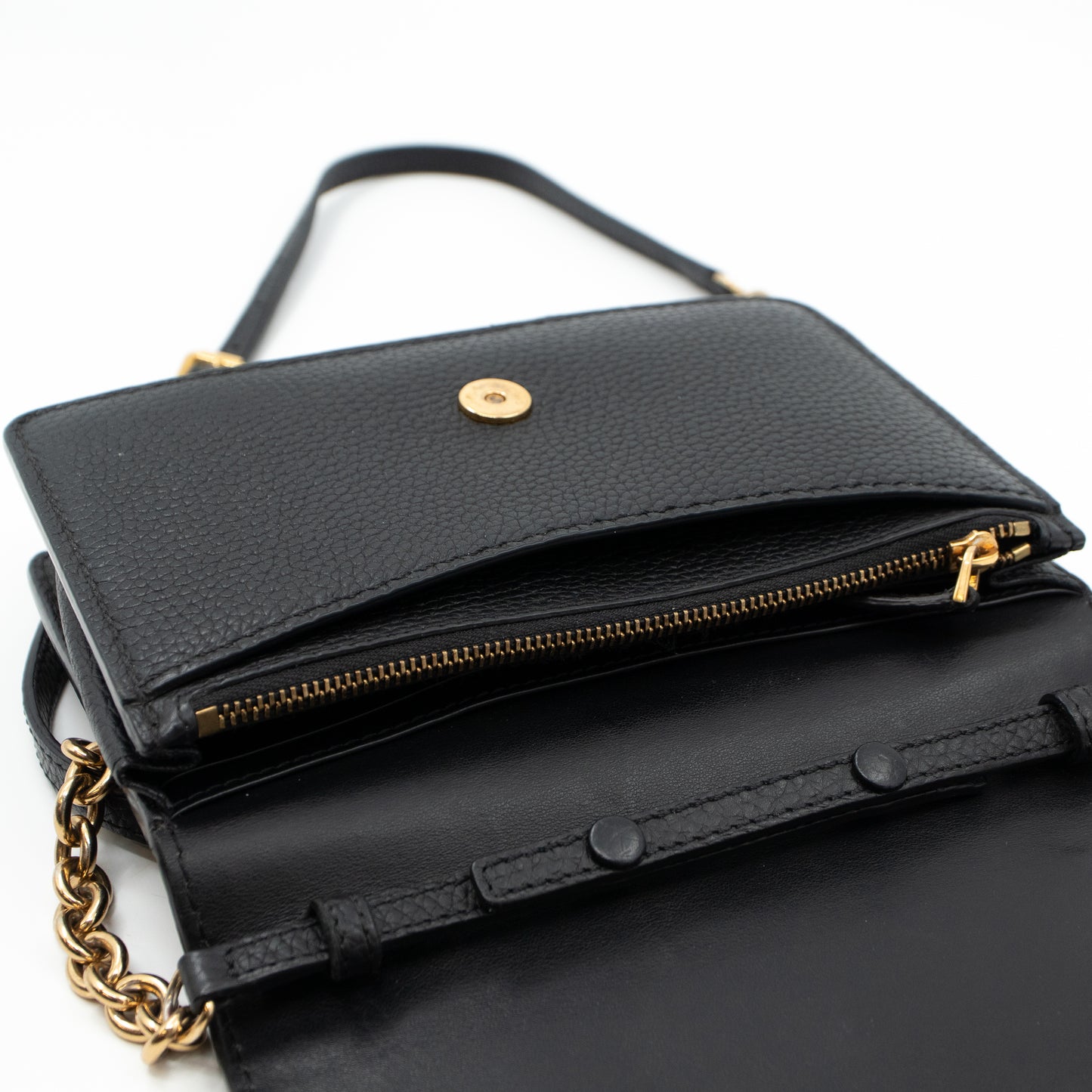 Wallet on Chain Black Leather