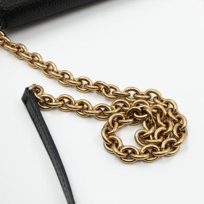 Wallet on Chain Black Leather