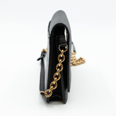Wallet on Chain Black Leather