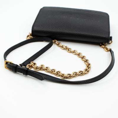 Wallet on Chain Black Leather