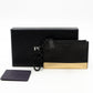 Card Case Active Saffiano Black & Gold