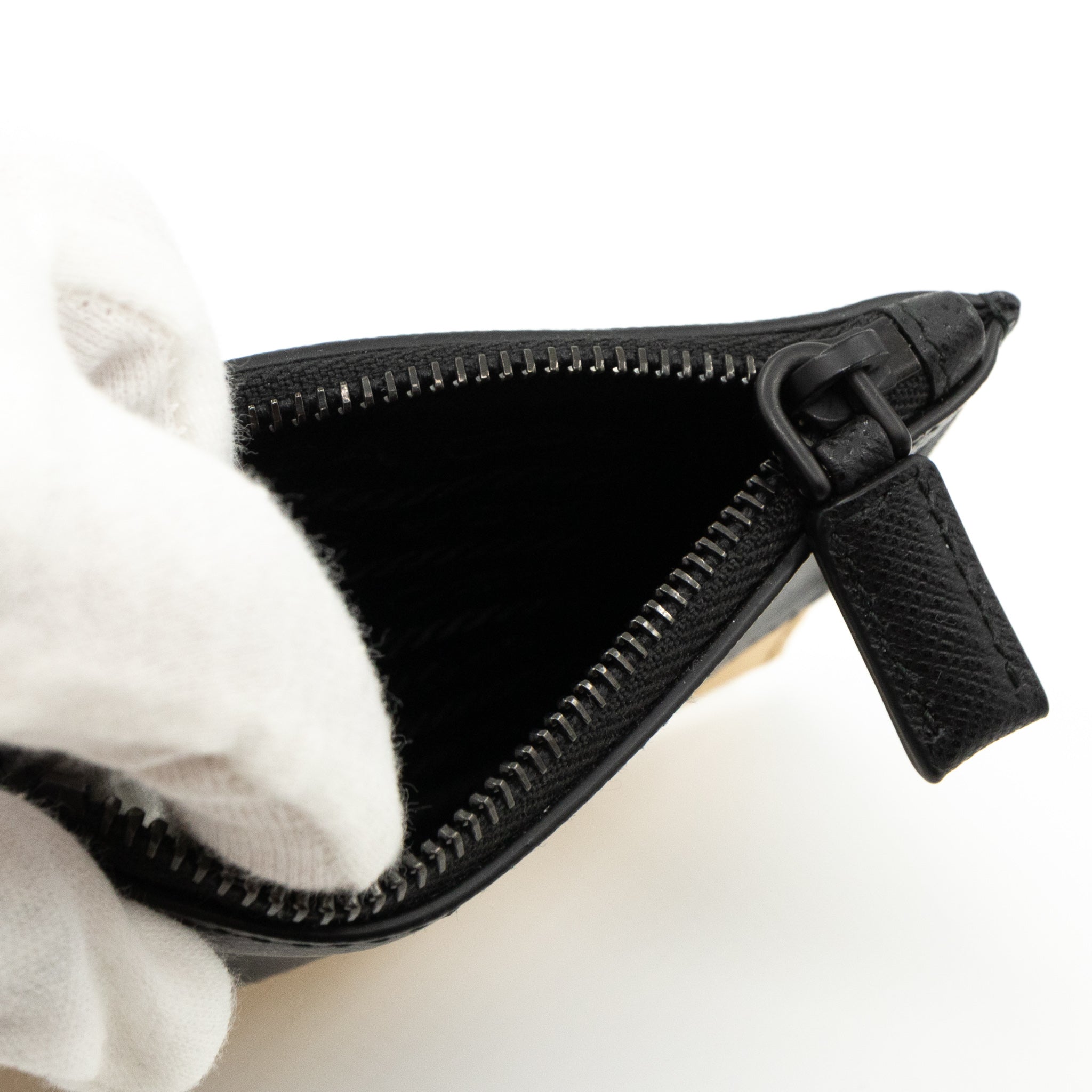 Card Case Active Saffiano Black & Gold