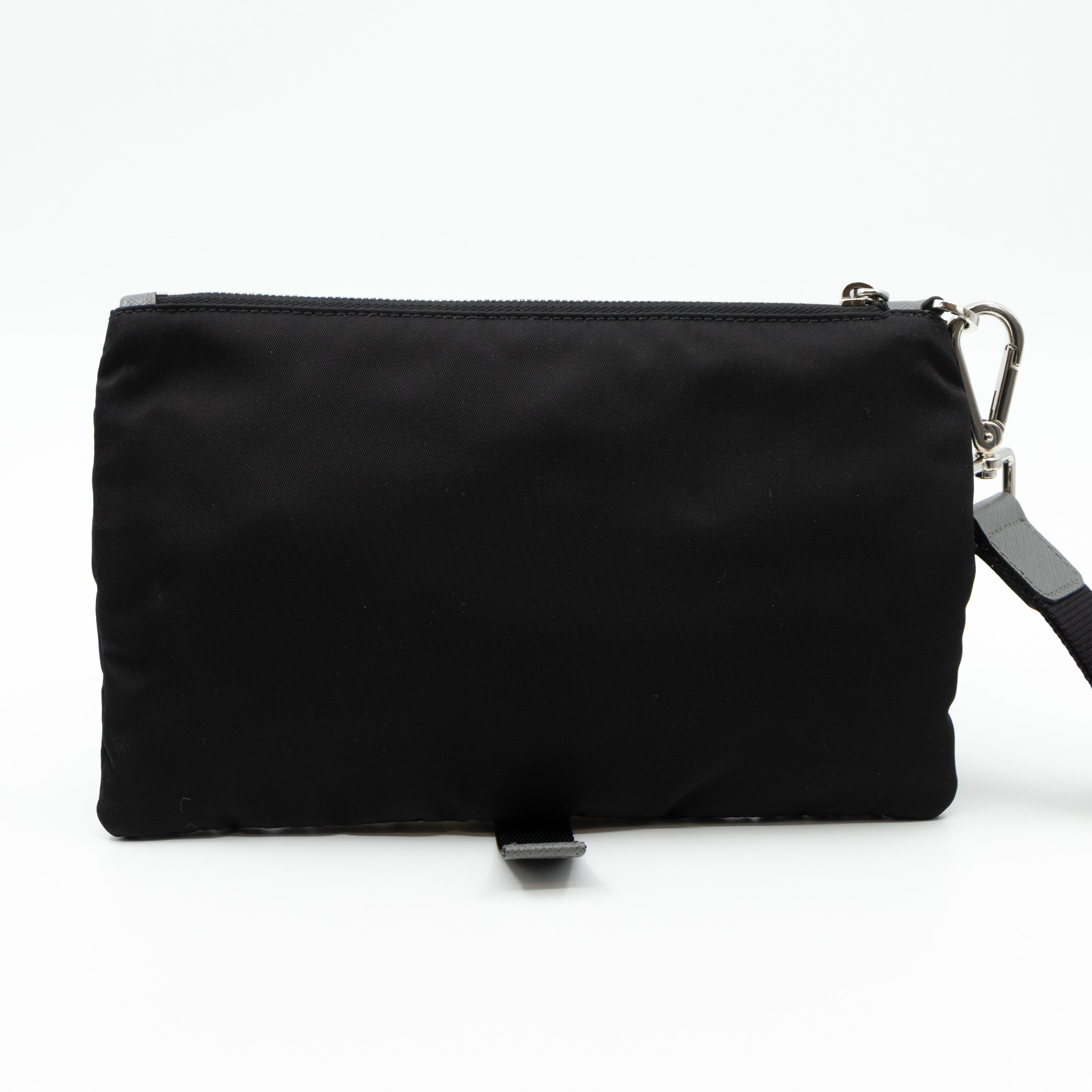 Wristlet Bag Blue & Black Tessuto Nylon