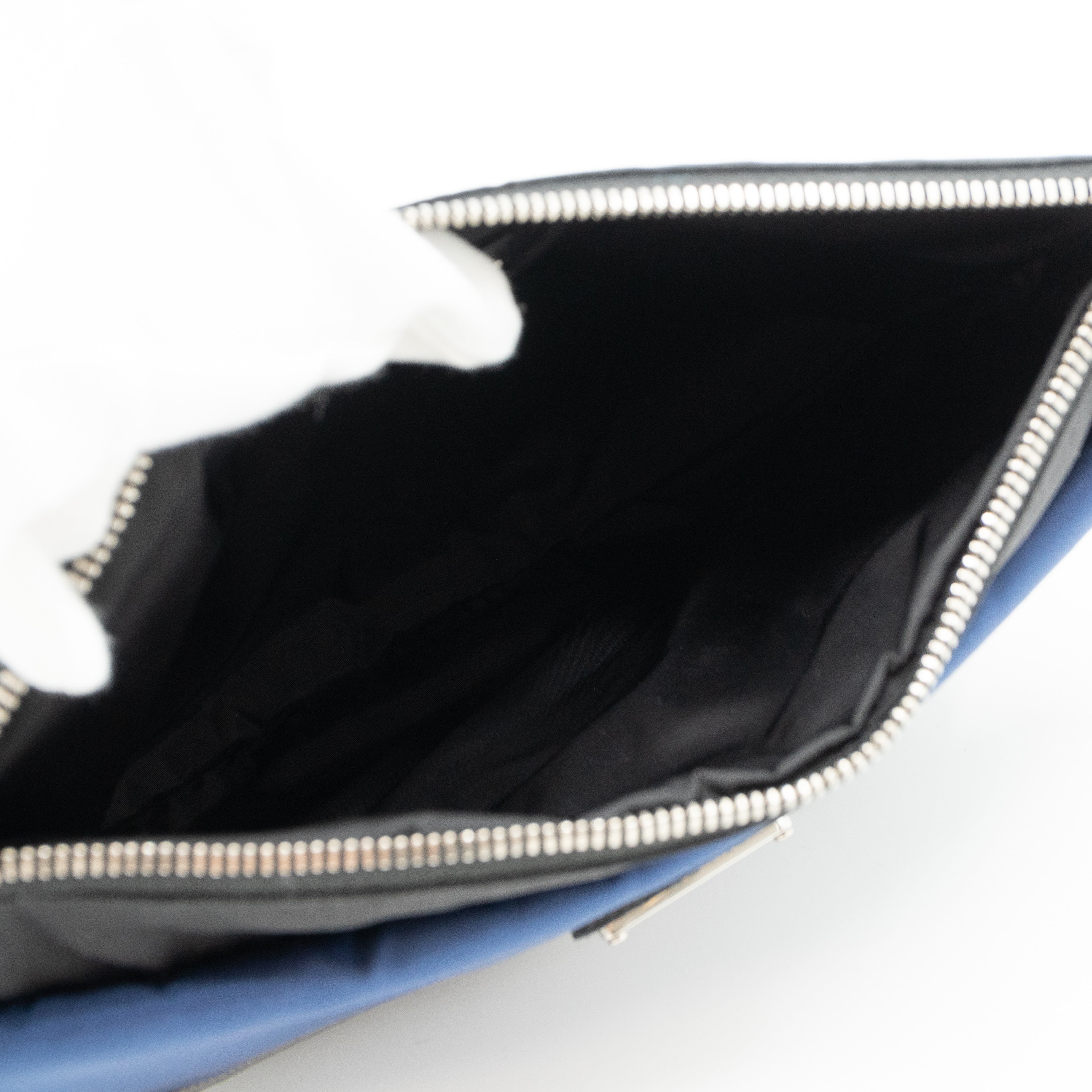 Wristlet Bag Blue & Black Tessuto Nylon