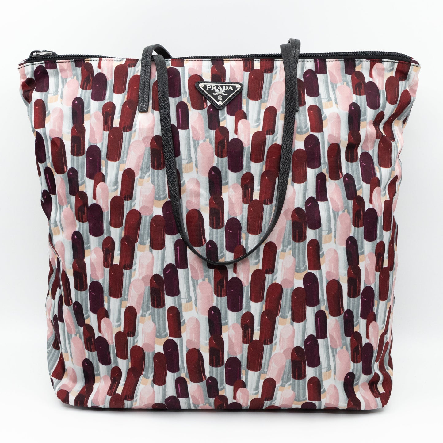 Tessuto Nylon Shopping Tote Lipstick