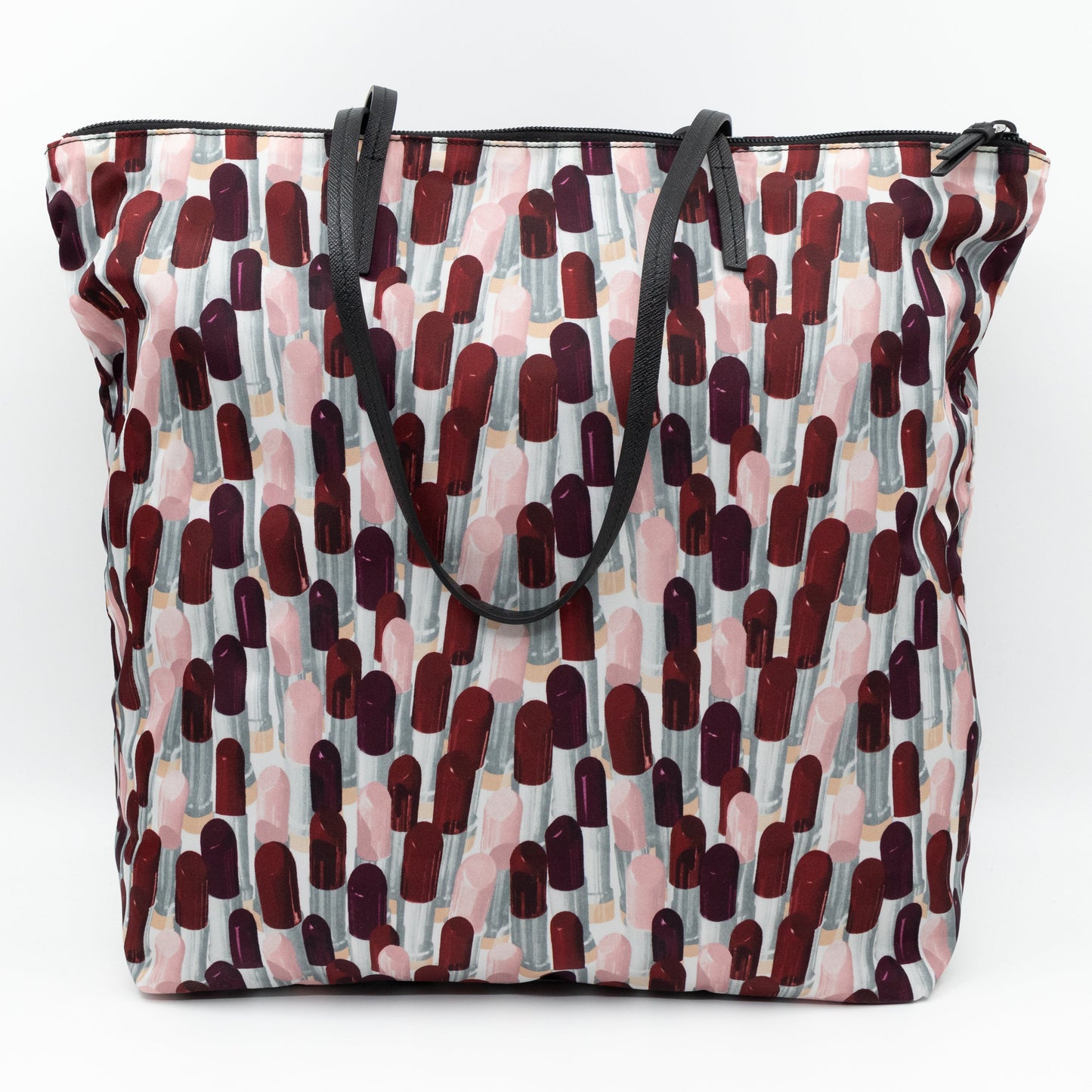 Tessuto Nylon Shopping Tote Lipstick