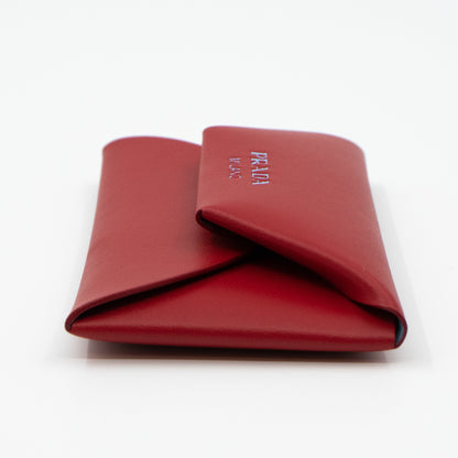 Envelope Wallet with Card Holder Red Leather