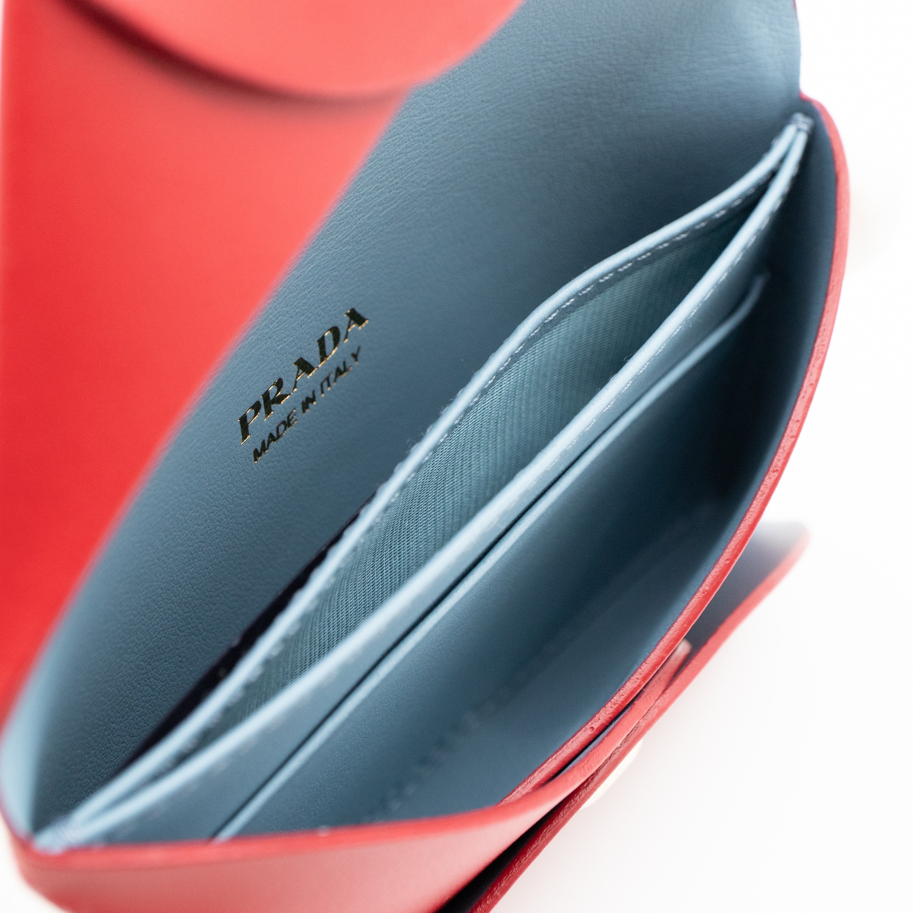 Envelope Wallet with Card Holder Red Leather