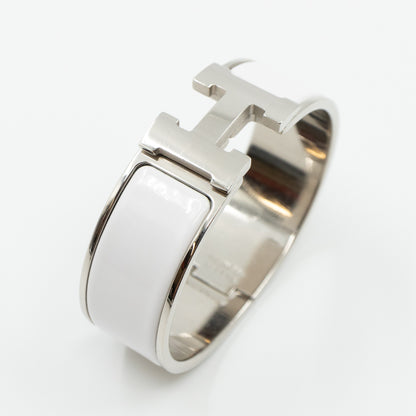 Clic Clac H Bracelet Medium White Silver
