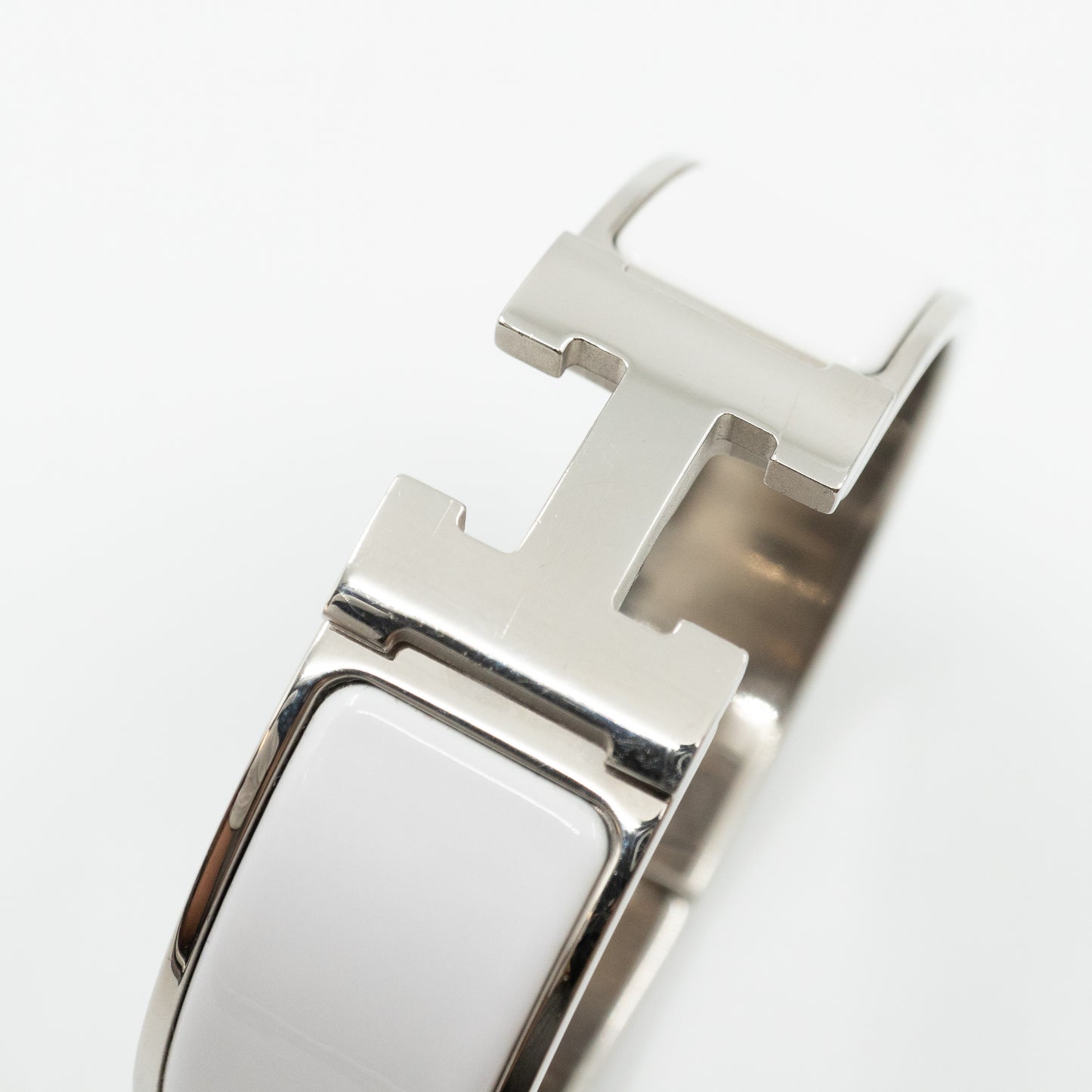 Clic Clac H Bracelet Medium White Silver