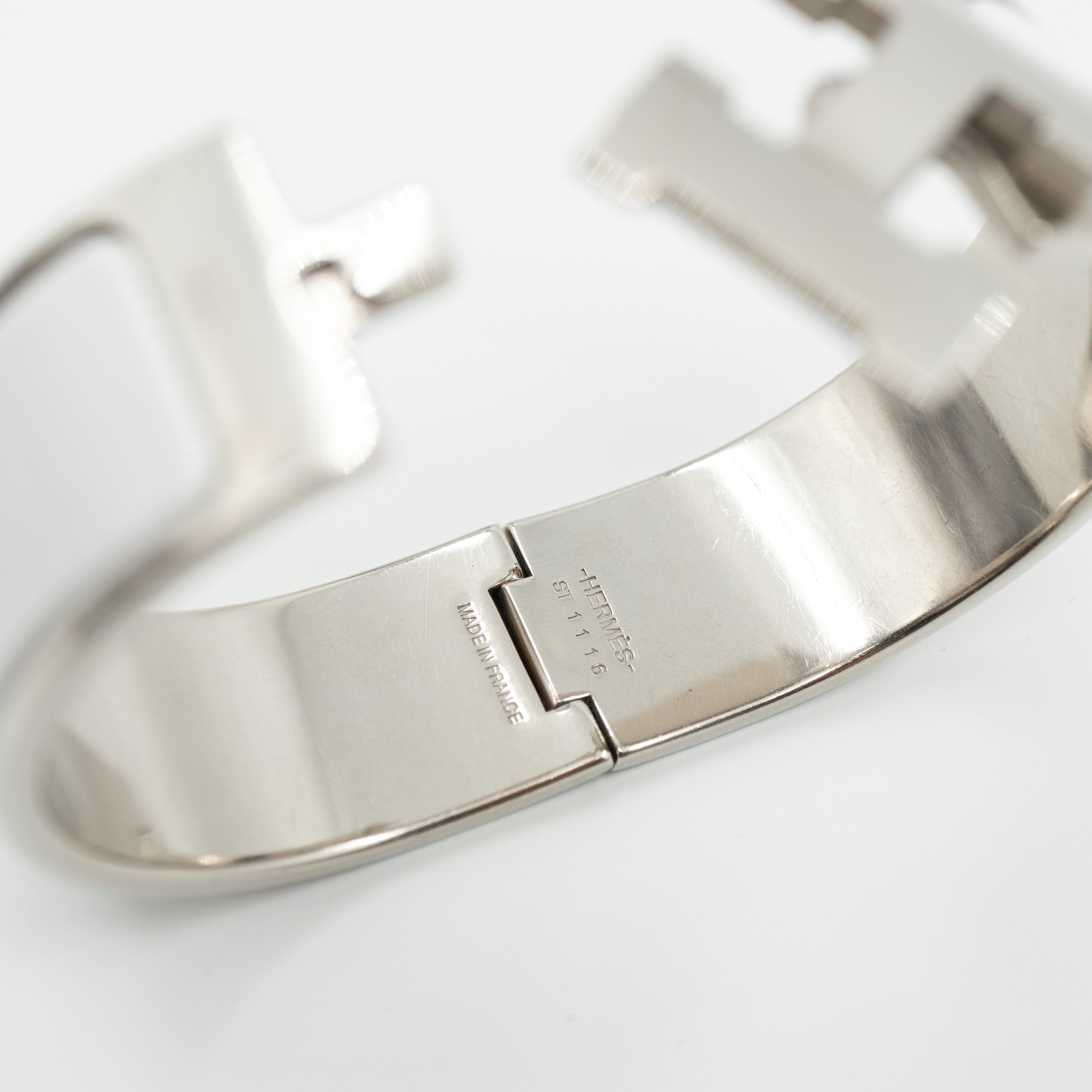 Clic Clac H Bracelet Medium White Silver