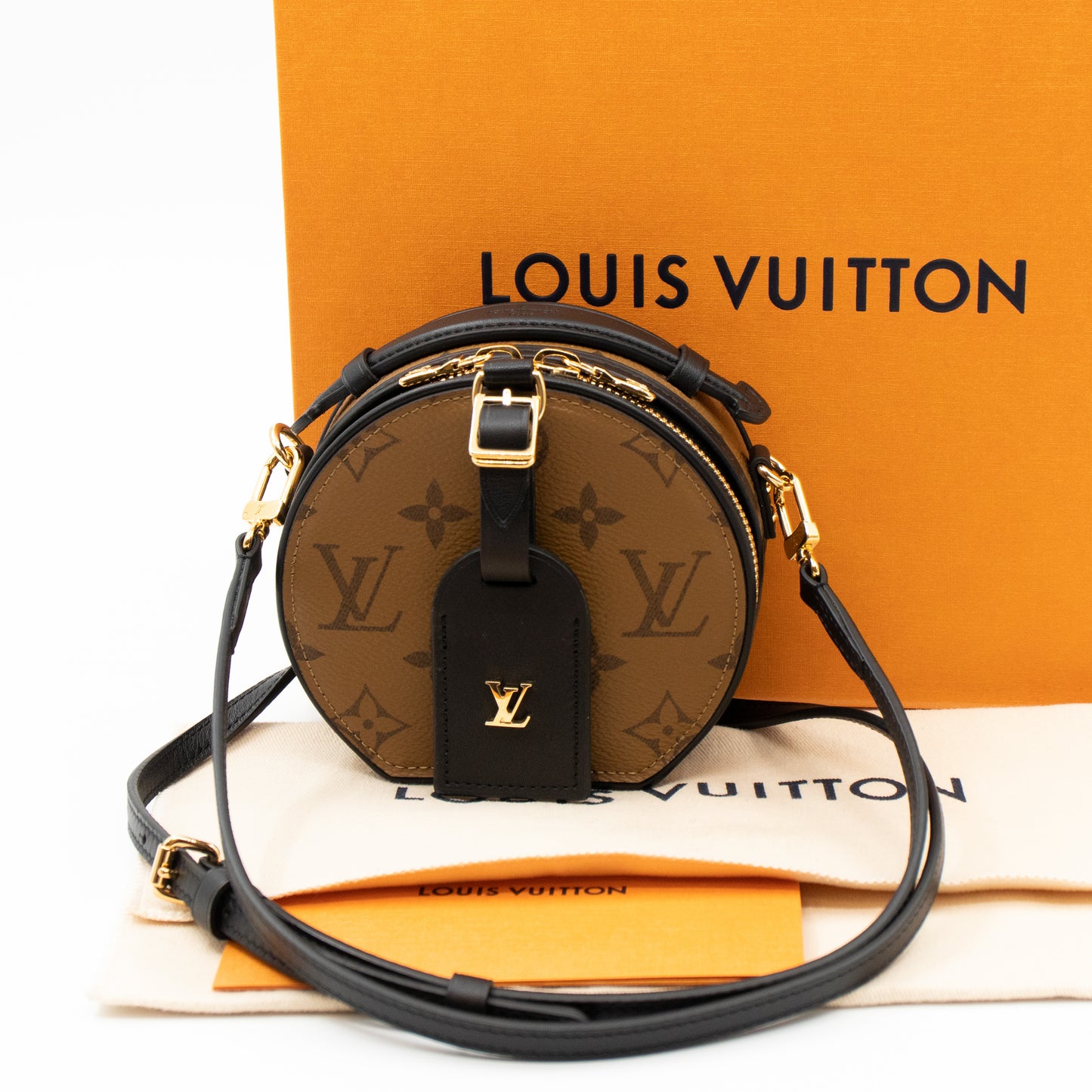 Louis Vuitton Petite Boite Chapeau Monogram Reverse Black