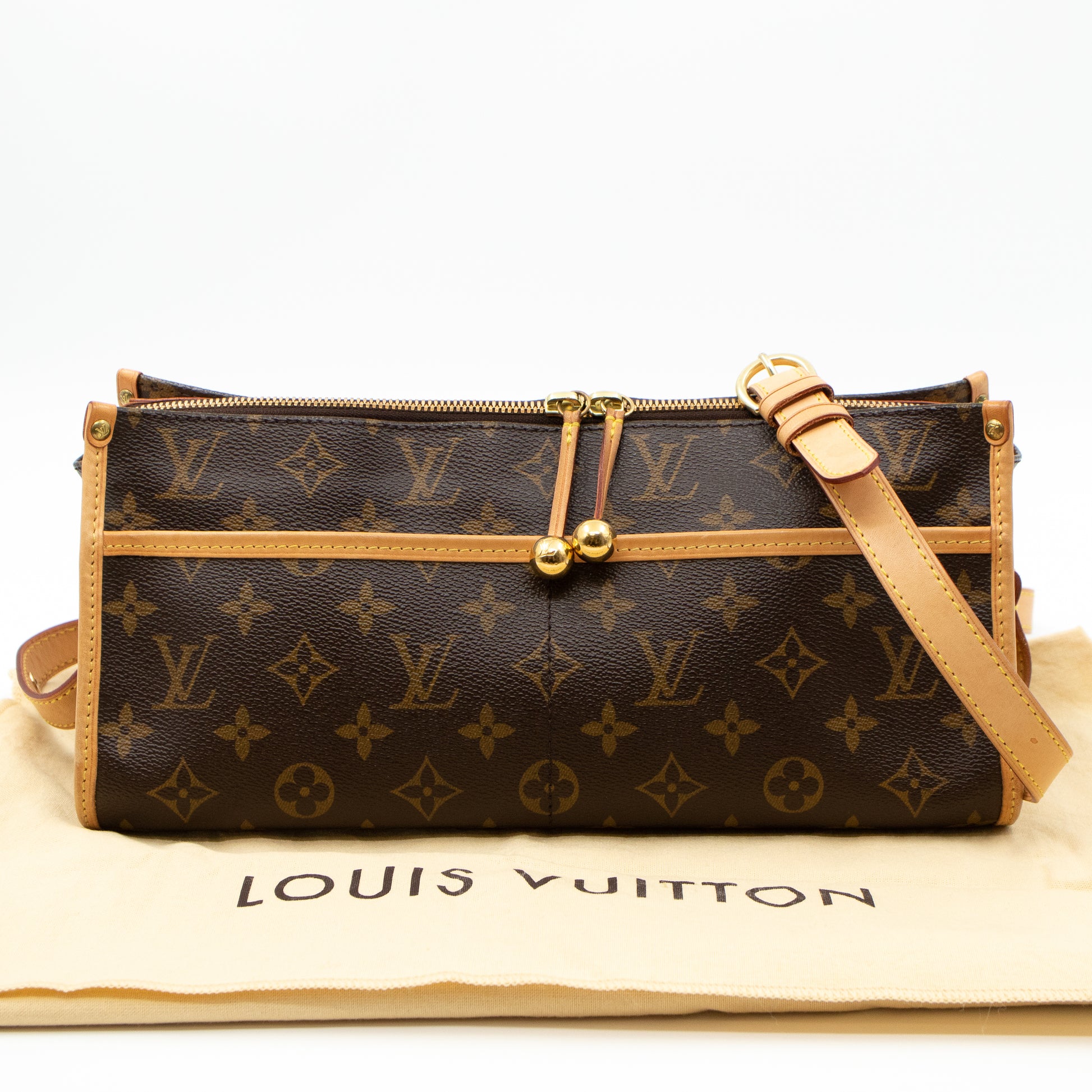 Louis Vuitton Brown Monogram Popincourt Long Leather Cloth ref.152839 -  Joli Closet